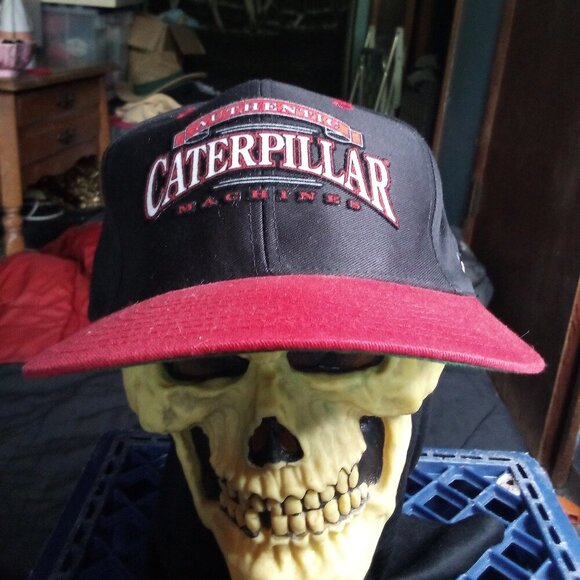 Deadstock Vintage CAT Caterpillar Authentic Machines Snap Hat Cap - Picture 1 of 8